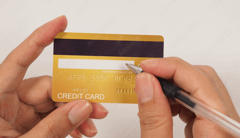 クレジットカードサイン